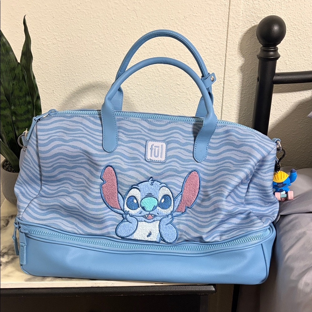 Disney Light Blue Stitch Weekender NWOT